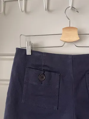Tory Burch High-Waisted Navy Blue shorts thumbnail 5
