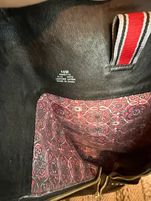Sperry Top-Sider Black Leather Tall Riding Boots Gold Studded Size 10M thumbnail 10