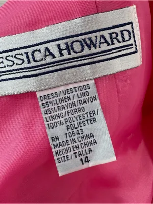 Jessica Howard Linen Blend Pleat Waist‎ Open Back Halter Maxi Dress Pink 14 thumbnail 10
