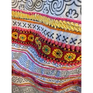 Free People Vintage Boho‎ Dress 2 Knit Bodice Fit Flare Festival Embroidered thumbnail 5