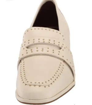 NWT Aerosoles women's Ardore Loafer Studded In Color: Eggnog Leather thumbnail 4