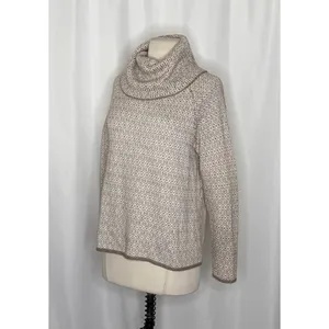 TOMMY BAHAMA Wool Blend Cowl Neck Sweater‎ Coastal Geometric Raglan Knit Small thumbnail 5