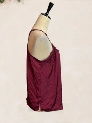 Nine West Wine Lace-Trim Satin Camisole thumbnail 5