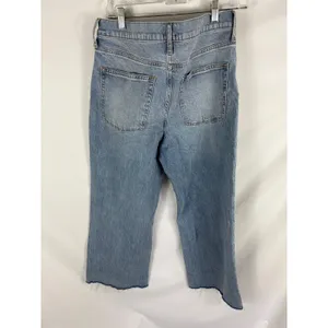 J Crew Wide Leg Crop Jean Light Wash Size 30 thumbnail 3
