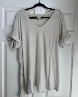 Shop the Mint Cream V-Neck Tee thumbnail 1