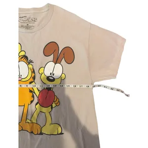 Garfield & Odie Beige Graphic Tee | Men’s Medium | Nickelodeon Cartoon Shirt thumbnail 6