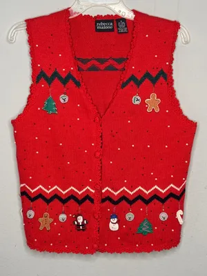 Vintage Rebecca Malone Christmas Sweater Vest thumbnail 5