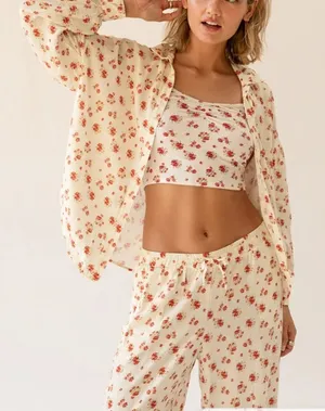 Dippin Daisy's Olivia Top and Pajama Pant Set Sz M thumbnail 1