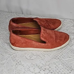 Birdies Swift leather burnt orange slip on loafer flats shoes sz 8 thumbnail 5