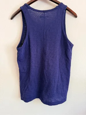 Rag & Bone Slub cotton tank top, sleeveless, indigo blue size M thumbnail 6