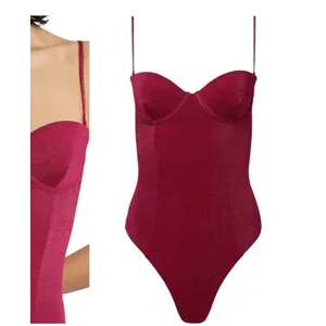 $175 NWT ONIA Pink Shimmer Anemone Underwire Belle One Piece Swimsuit Balconette thumbnail 3