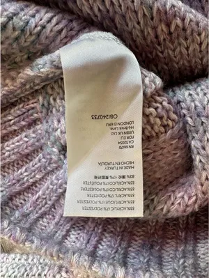 Maeve Anthropologie Rachel Textured Knit Mock Neck Sweater Lavender Women Medium thumbnail 8