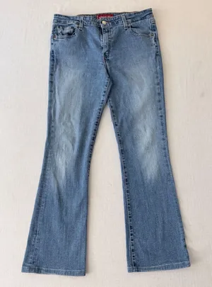 Levi's 518 Superlow Stretch Boot Cut Jeans Juniors 11‎ Y2K Low Rise 31x28.5 thumbnail 1