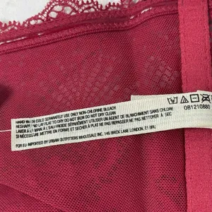 Free People Intimately Bandeau Bra Lacey Looks Burgundy X-Small XS Strapless New thumbnail 9