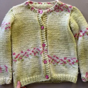 Handmade Vintage Cottage Core Hand Knit Cardigan Sweater thumbnail 7