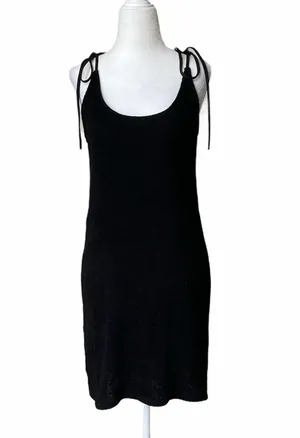 Kendall + Kylie Black Textured Slip Mini Dress thumbnail 1