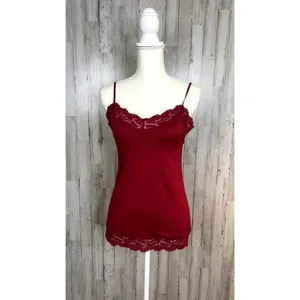 White House‎ Black Market Women’s Size Small Red Lace Camisole Tank Top thumbnail 2