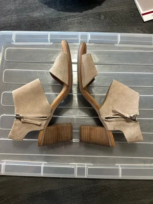 Toms Suede Heel Block Sandals thumbnail 2