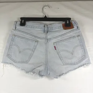 Levis 501 Original Light Denim Cut Off‎ Short High Rise Button Fly Momcore 27 thumbnail 12