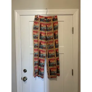C&C California Maui Beach Linen Pants Size Medium Drawstring Elastic Waist Boho thumbnail 6
