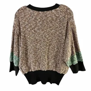 By Malene Birger Ansulta Sweater Womens S Brown Colorblock Italy Quiet Luxury thumbnail 6