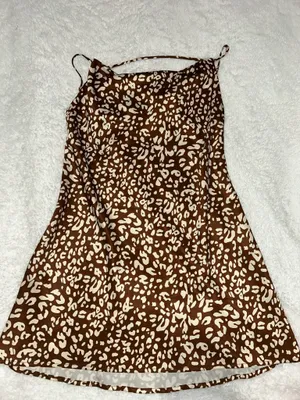 Princess Polly Brown And Cream Speckled Print Wedding Guest Dress thumbnail 1