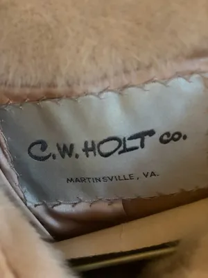 Classic Women's C.W. Holt Cream Real Fur Coat XL thumbnail 3