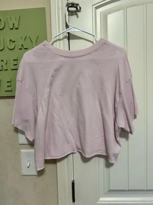 Pink cropped tee thumbnail 2