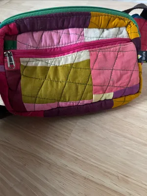 Upcyclie Colorblock Quilted Patchwork Crossbody Belt Bag thumbnail 7