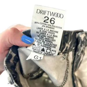 Driftwood Jackie Grey Cheetah Print‎ Jeans Size 26 thumbnail 10