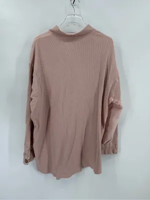 Oil and Hali light pink waffle pink shacket size s / m thumbnail 2