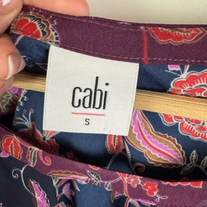 Cabi Festive Maxi Dress Small‎ Retro Floral Boho Multicolor Fall Festival Chic thumbnail 6