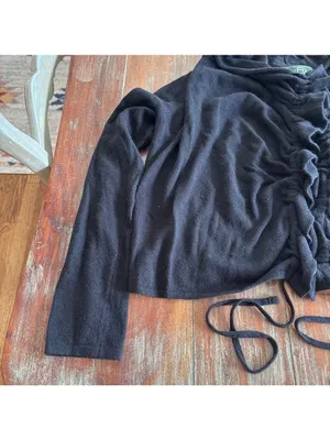 Lauren Active Ralph Lauren Black Cowl Neck Sweater M Wool Blend thumbnail 4