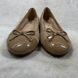 Vionic Minna Met Nude Gold Metallic Patent Leather Ballet Flats Womens 7.5 thumbnail 2