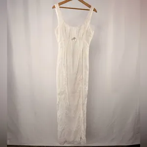 Showpo Cut‎ Out Slit Maxi Dress in White Size 4 thumbnail 3