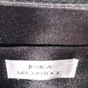 Jessica McClintock Black Satin Box‎ Clutch Purse Tassel & Rope Strap Evening Bag thumbnail 7