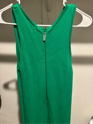 Mango Bright Green Knit Tank Dress thumbnail 3