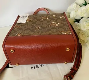 Coach Dempsey Tote 22 In Signature Canvas With Dancing Kitten Print thumbnail 3