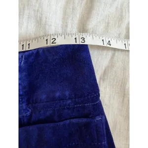Maeve Anthro Colette Pants Women 26 Purple Blue Velvet Corduroy Wide Leg Crop thumbnail 8