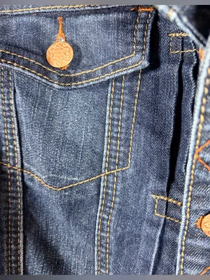 EARL JEANS Women’s Dark Blue Wash Denim Vest, XL, Western Boho thumbnail 3