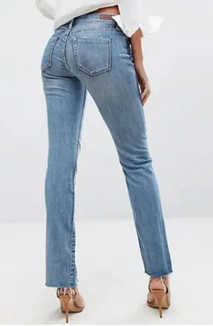 BLANK NYC two-tone split hem mid rise jeans thumbnail 5