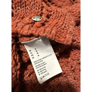 AMERICAN EAGLE Open Knit Crochet High‎ Low Sweater Size Medium Burnt Orange Y2K thumbnail 8