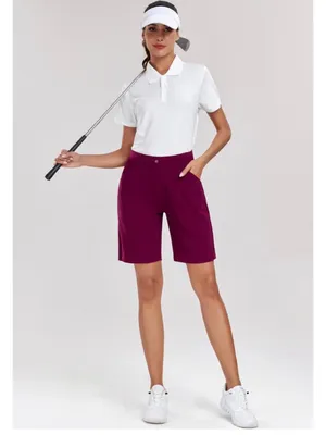 NEW Oalka Bermuda Work Casual 8" Golf Shorts S thumbnail 5