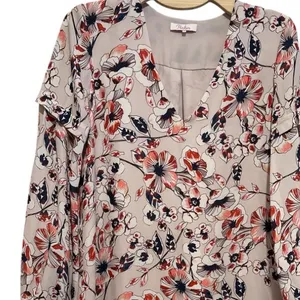 Parker Floral Pullover Long Sleeve Mini Dress Xs thumbnail 4