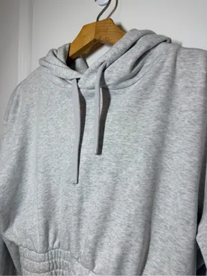 Talentless Women’s Boxing Hoodie in Ash Heather Grey thumbnail 4