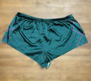 Victoria's Secret Women's Medium Green Silky Sleepwear Pajama Shorts Y2K Comfy thumbnail 2