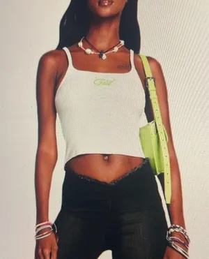 NWOT I am Gia i.am.gia tali tank top white logo tank xs thumbnail 2