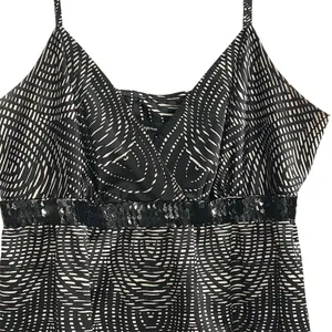 Express Women's‎ L Black Sequin Trim Tank Top Sleeveless Casual thumbnail 2