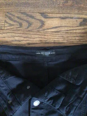 Guess Black Denim Mini Skirt-Sz Xl-Nwt thumbnail 4