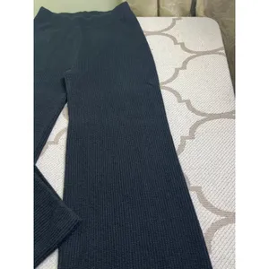 GAP CashSoft Shake Black Wide Leg Ribbed Pull-On Pants Size S Tall Super Soft thumbnail 4